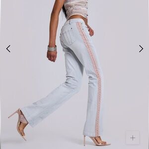 Revolve Jaded London Hook & Eye Jeans Nadia Bootcut Cooper denim 25 NWT NEW